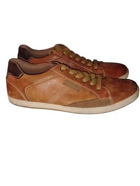 Steve Madden Peamon5t Brown Lace Up Shoes Leather Mix 11.5